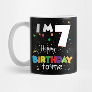 Kids Seven 7Yr 7Th Birthday Happy Birthday Boys Girls 7 Years Old Mug